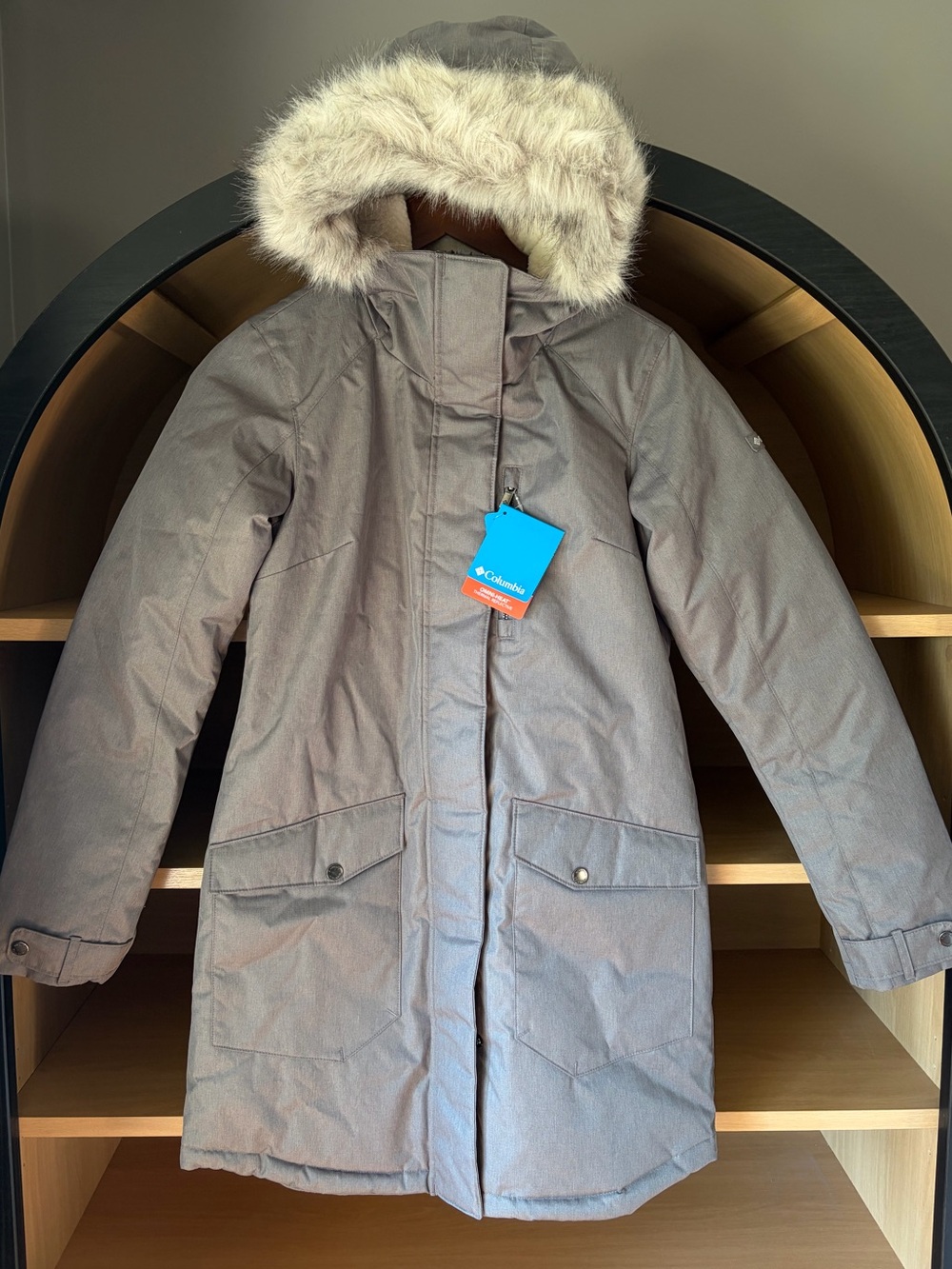 •NWT• Columbia | Women’s Suttle Long Insulated Jacket | City Grey | XS